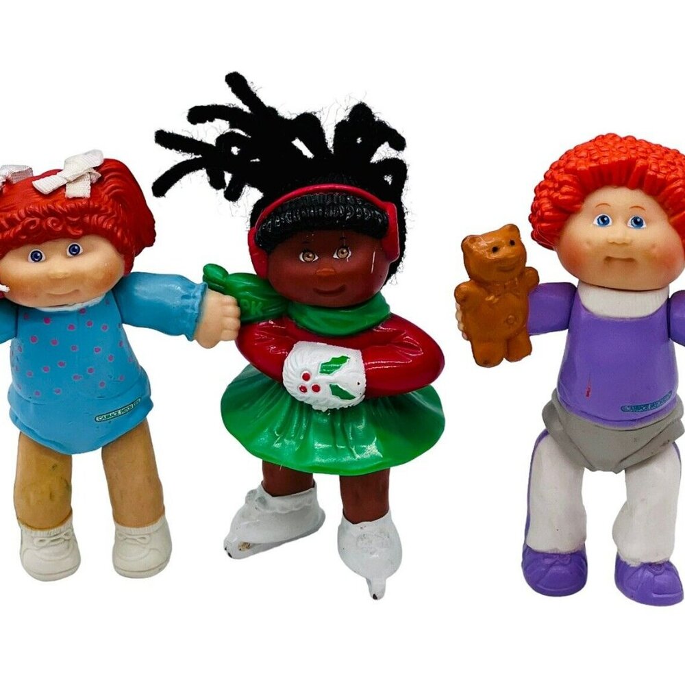 Cabbage Patch‎ Kids Doll Mini Figures PVC Figurines Lot of 3 Skater Ice Cream